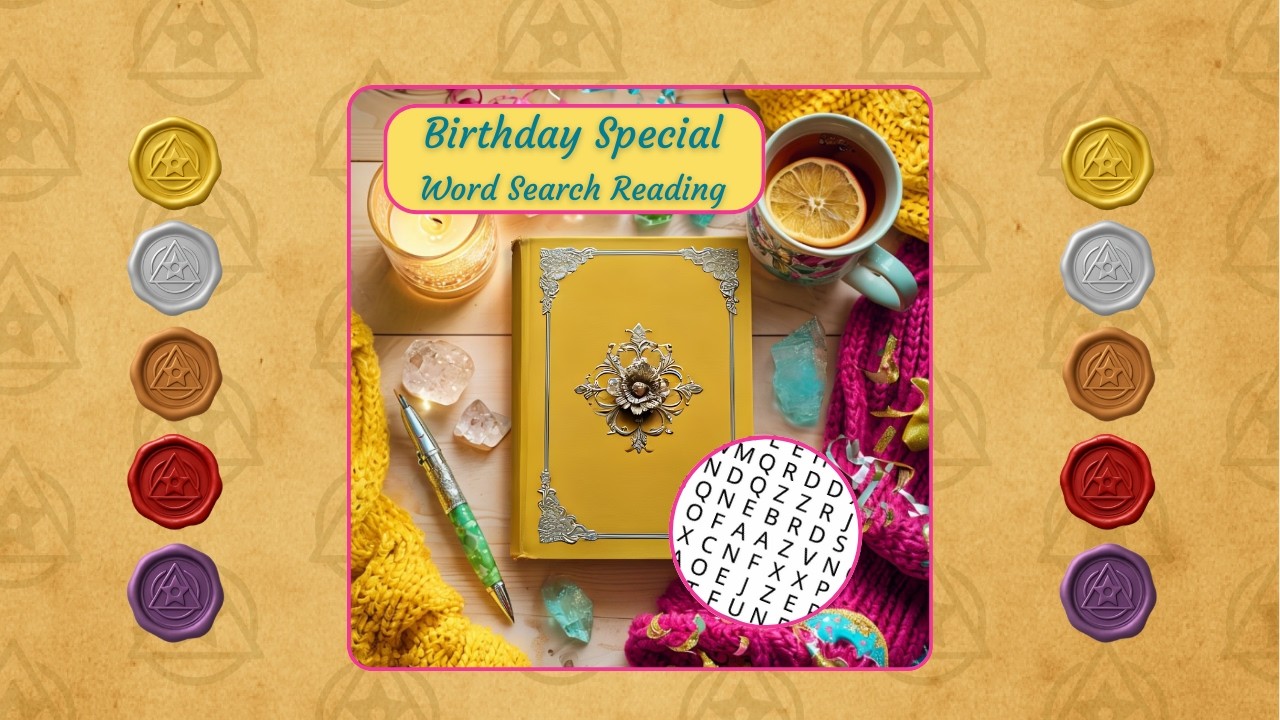 Birthday Special Word Search Reading - Find a Word