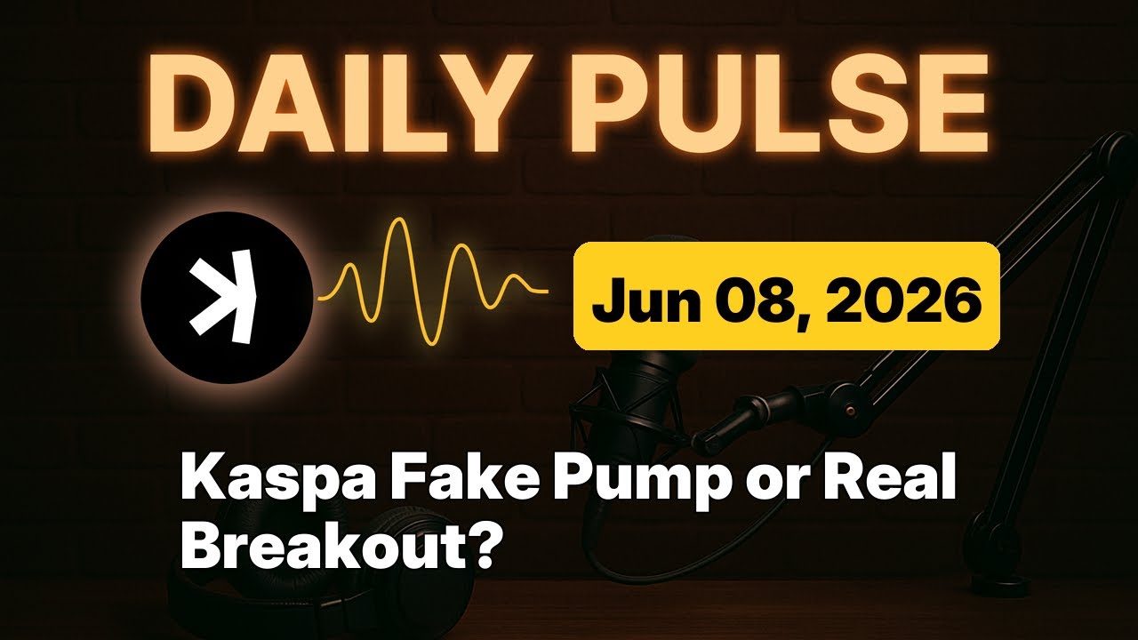 Kaspa Daily (Jun 8) - Kaspa Fake Pump or Real Breakout?
