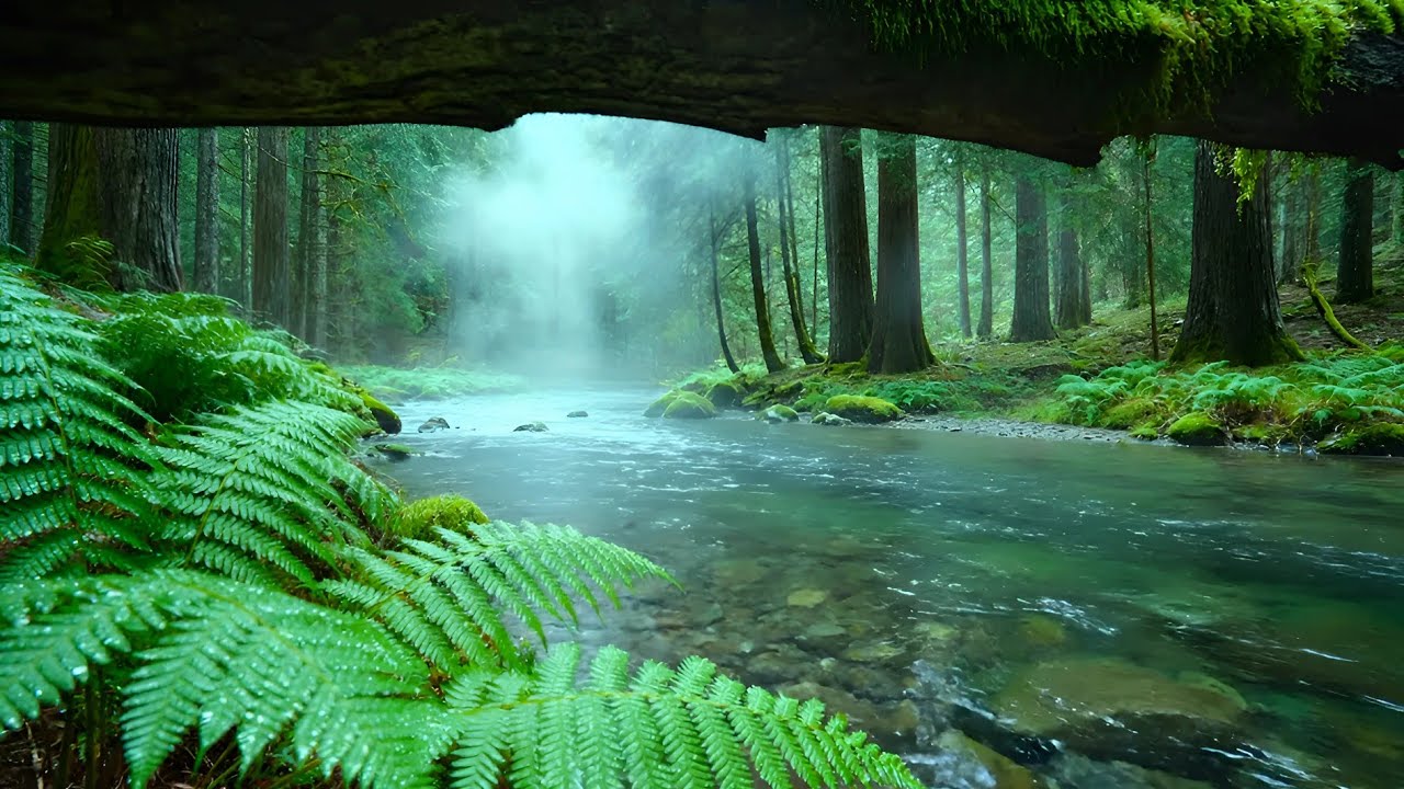 Calming Forest Ambience Birds Singing Beautiful Stream Sounds for Sleep, Study Focus, Medicine ASMR
