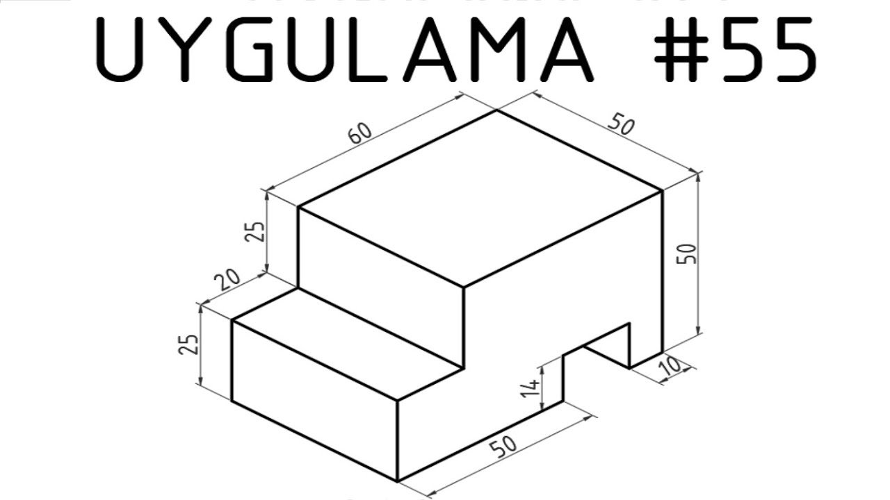 Autocad İzometrik Çizim Uygulaması #1