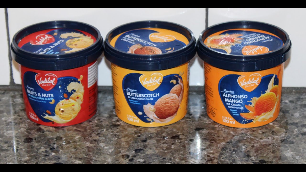 Vadilal Ice Cream: Fruits & Nuts, Butterscotch and Alphonso Mango Review