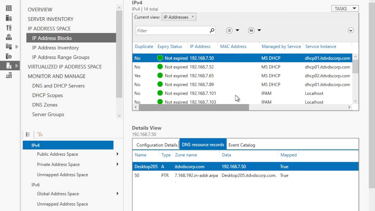 Объяснение IPAM &mdash; Windows Server 2016