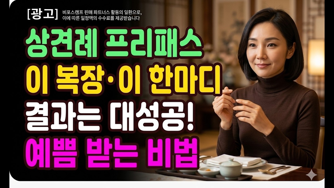 상견례, 이렇게 준비하면 실패 없습니다. #상견례패션 #부모님코디 #중년패션
