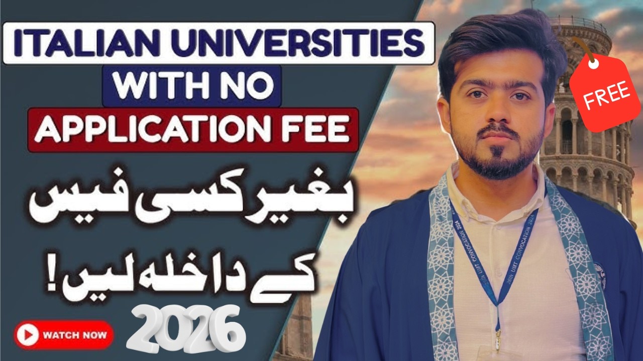 Zero Application Fee Universities to Study in Italy 2026 | Apply 100% FREE