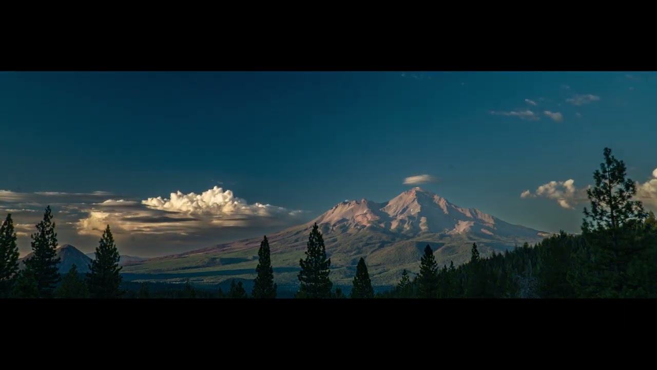 Mount Shasta Sunset time lapse from Castle lake.