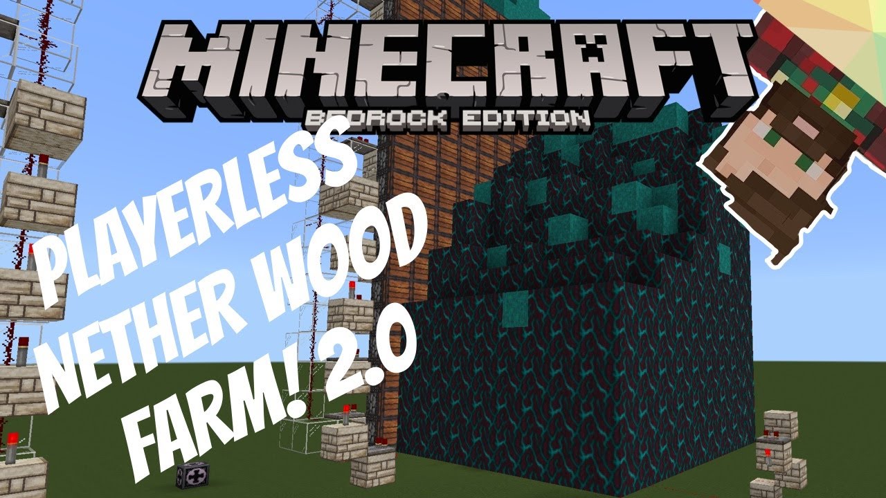 Minecraft Bedrock: The Ultimate Playerless Nether Wood Farm for Crimson and Nylium Wood