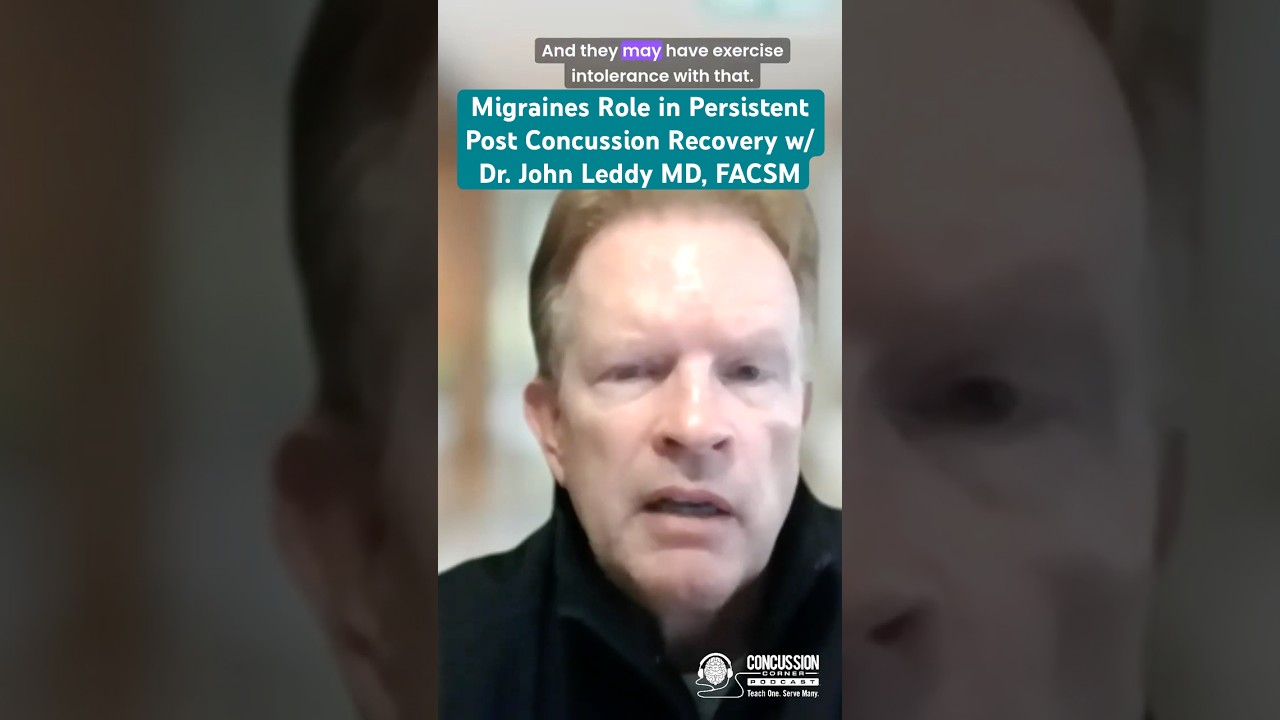 Migraines Role in Persistent Post Concussion Recovery w/ Dr. John Leddy MD, FACSM #migrainetreatment