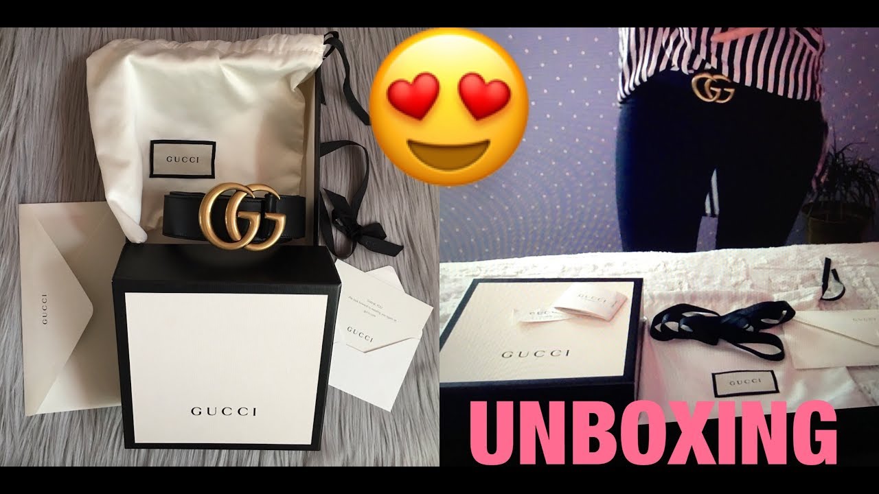 2017 Unboxing GUCCI Marmont  BELT , 4cm width , Gucci size 85 || @gucci   @InVogueUKfashion
