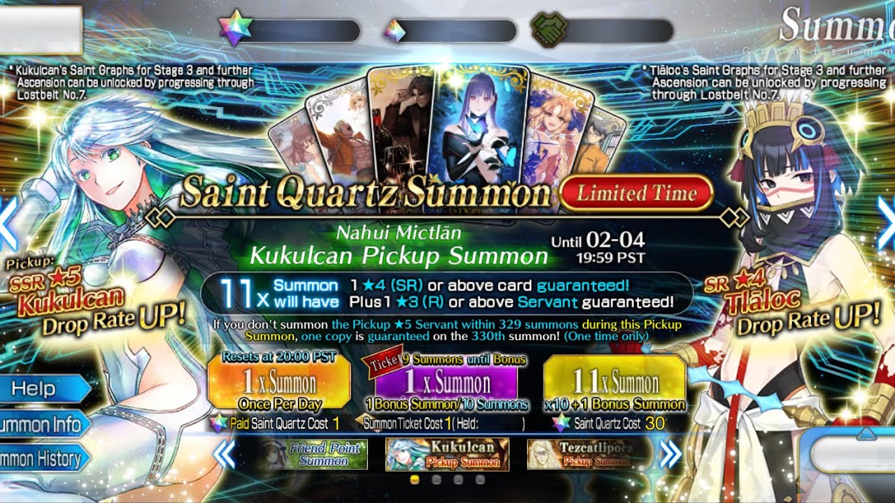 Fate/Grand Order | Nahui Mictlān | Kukulkan Pickup Summon