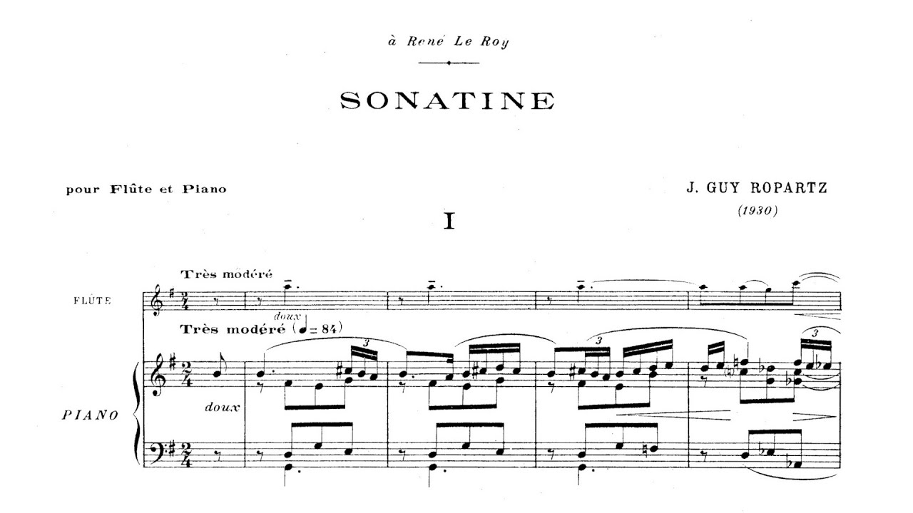 Guy Ropartz – Sonatine for Flute and Piano