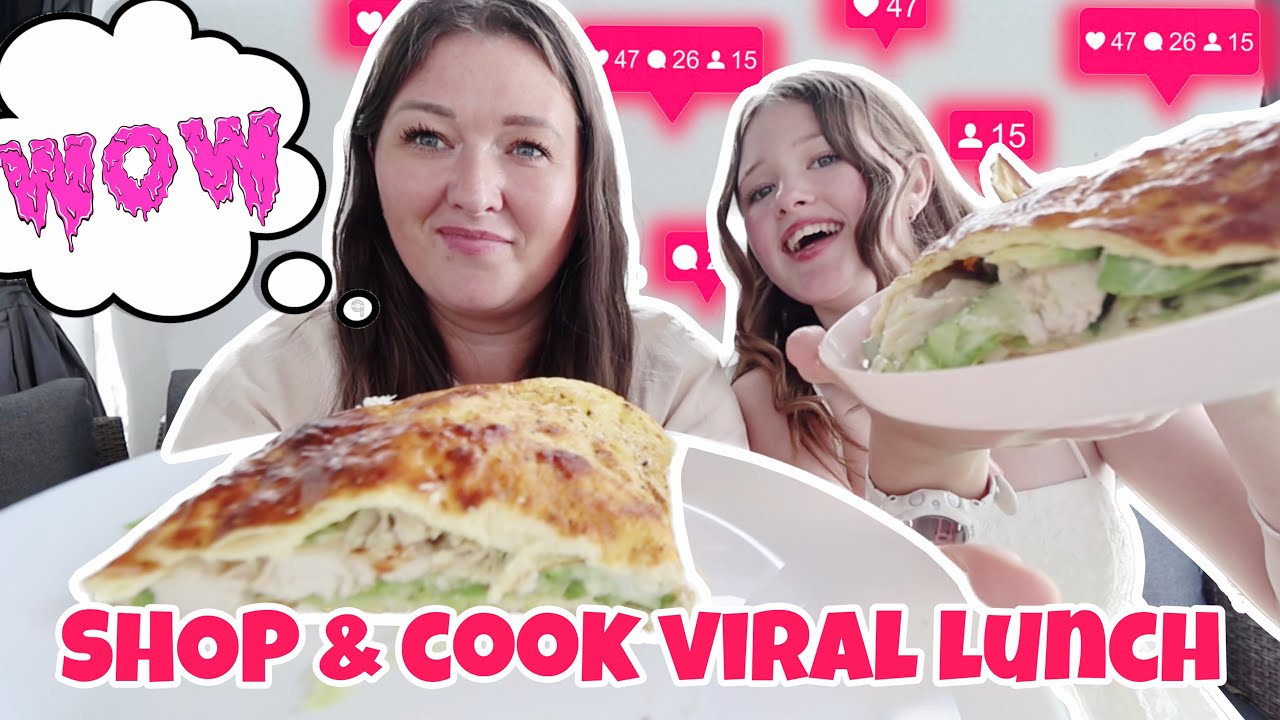 MAKING A VIRAL DELICIOUS PROTEIN LUNCH WITH MY 13 YEAR OLD! COME GROCERY SHOP & COOK WITH ME!