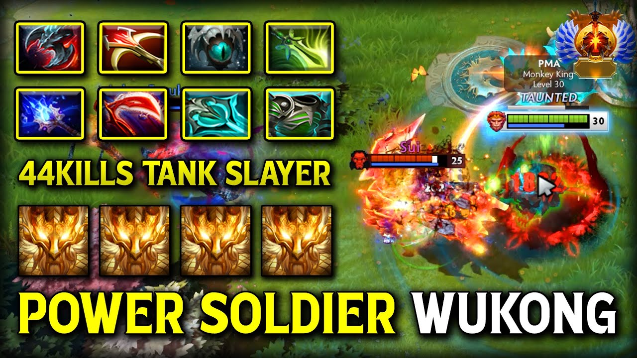 44KILLS TANKY SLAYER CARRY Monkey King With Power Aghs Scepter Soldier Wukong Destroys All DotA 2