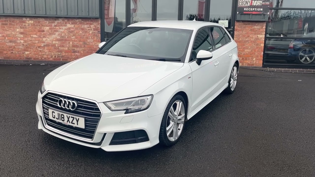 AUDI A3 2.0TFSI 2018 18 PLATE SLINE WHITE