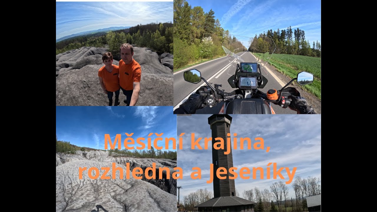 Moto výlet.... měsíční krajina, rozhledna Nová Ves a kousek Jeseníků.