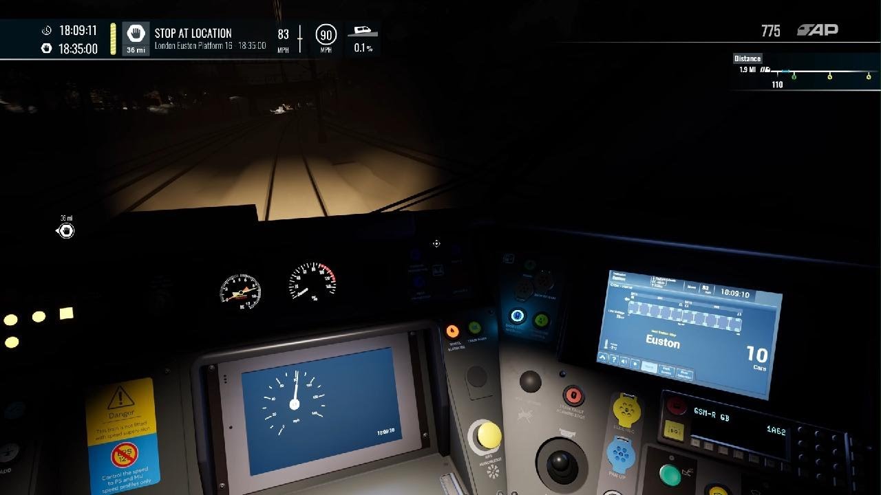 TSW 6 - Milton Keynes Central To London Euston (Evero Class 805) Midnight Winter Shift 🇬🇧🚉🌙