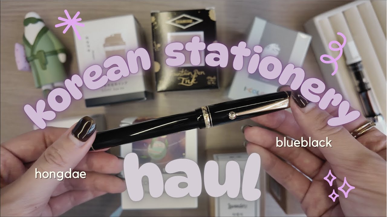 🌳  korea stationery haul | hongdae, blueblack, artbox