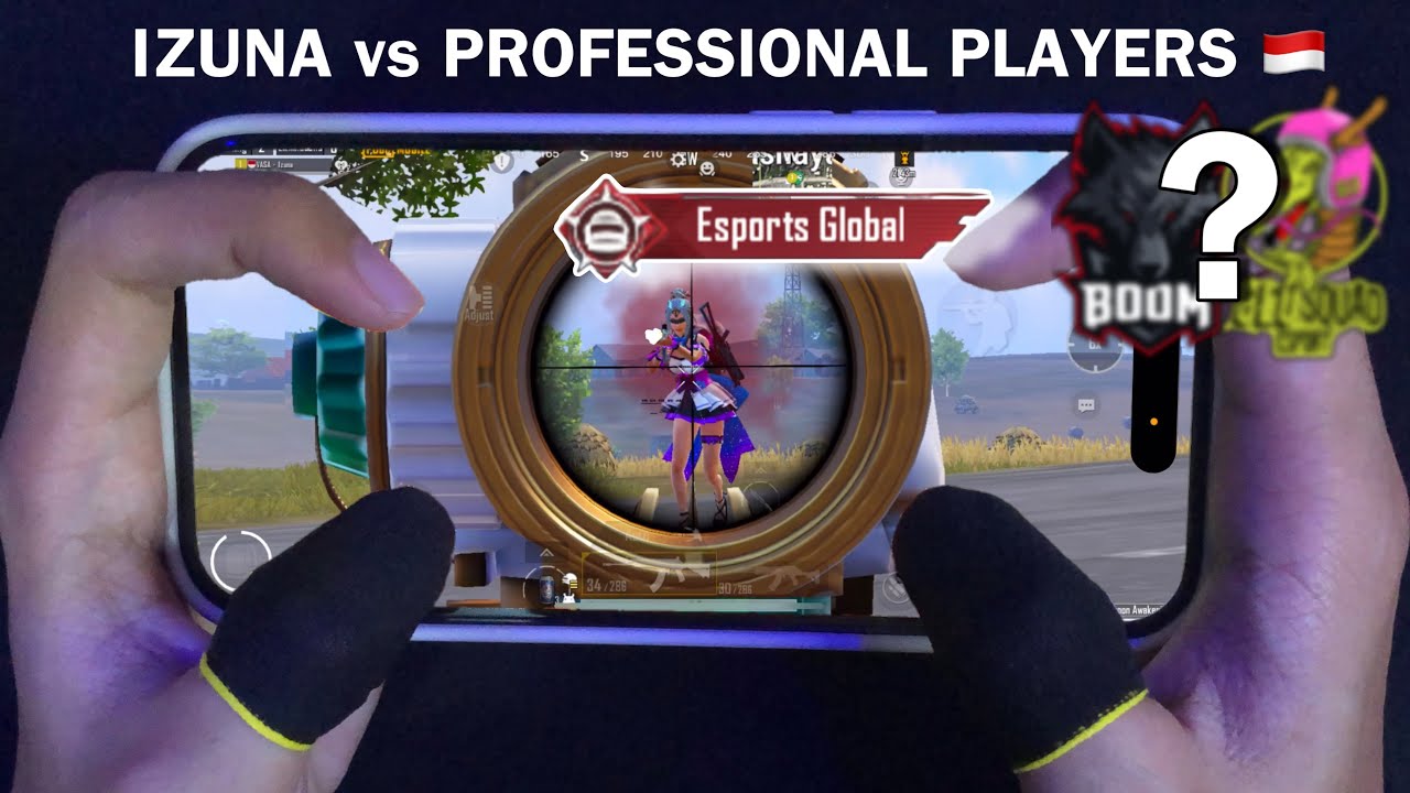 IZUNA vs INDONESIAN PRO PLAYERS!! 😱HANDCAM iPhone 14 Pro ❤️ PUBG Mobile