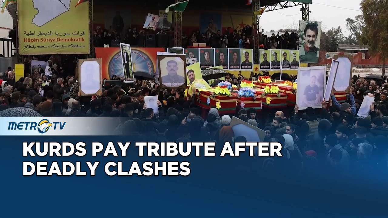 Hundreds Mourn Kurdish Fighters Killed in Clashes in Northeast Syria