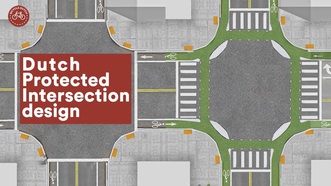 Intersection design, the Dutch - cycle friendly - way