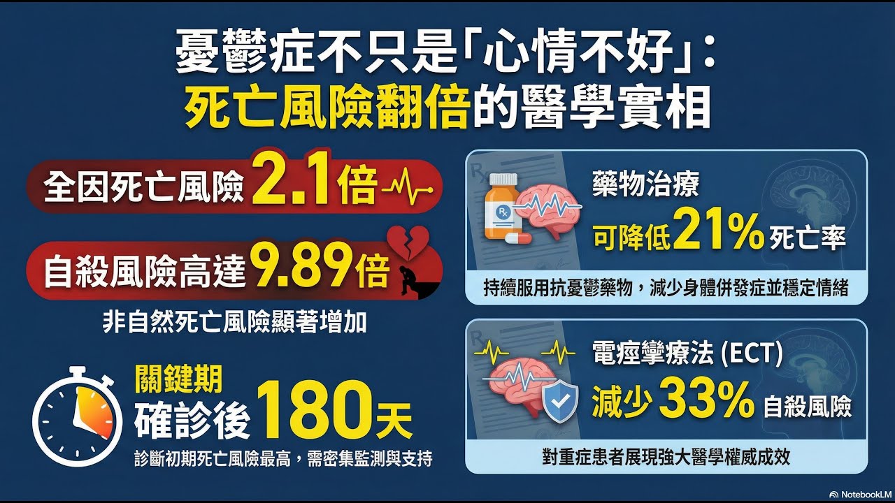 不只是心情差！憂鬱症是「全身性疾病」：心臟病、癌症死亡風險全面飆升