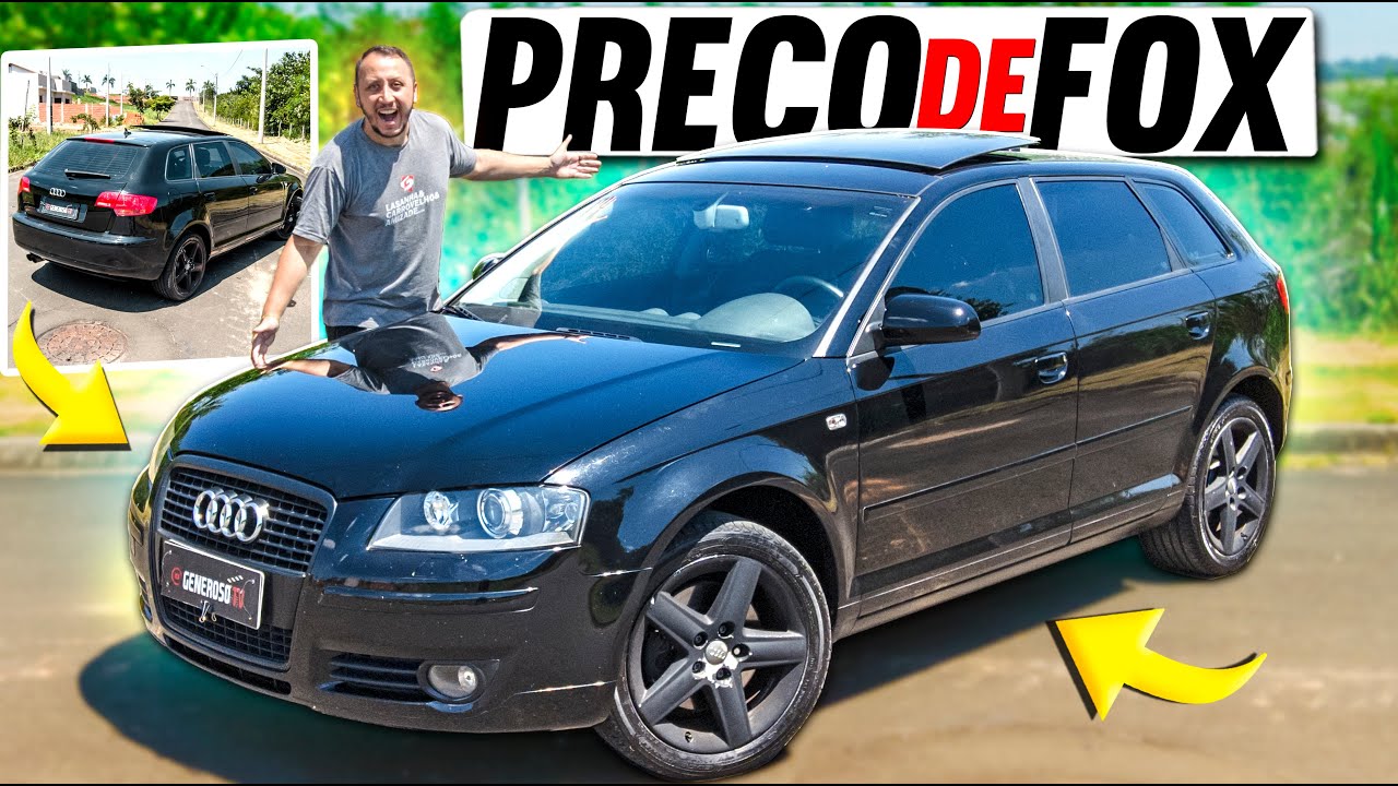 UM CARRO LUXUOSO com POUCA GRANA que o BRASILEIRO NÃO COMPRA😱 AUDI A3 Sportback 2007