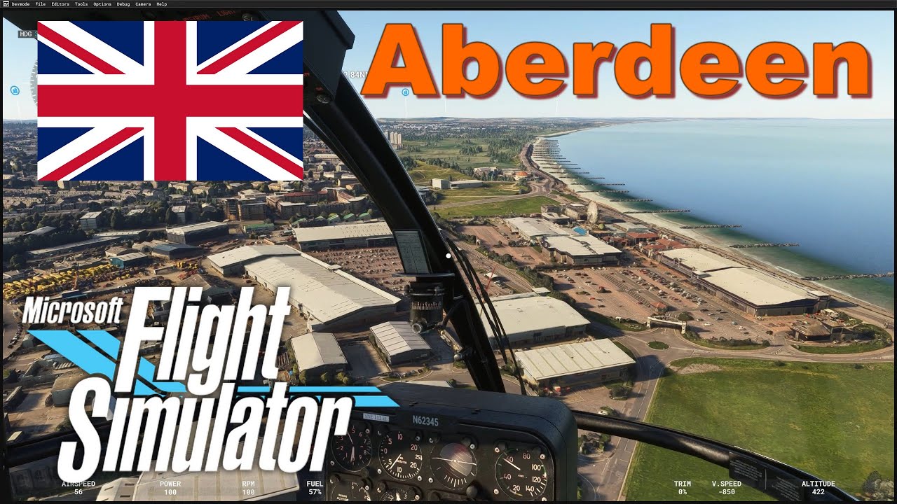 Microsoft Flight Simulator Aberdeen city Scotland ADD-ON + LINK