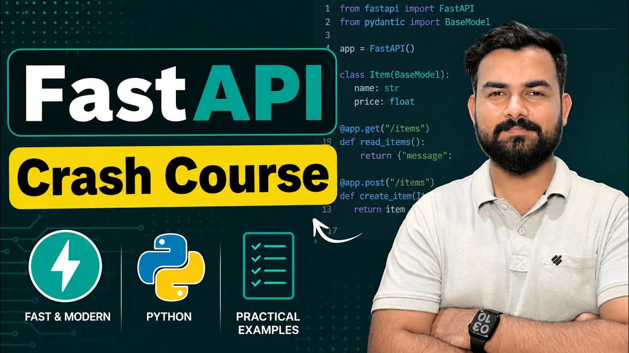 FastAPI Crash Course 2026 🚀 | Authentication, SQLAlchemy, Pydantic & Migrations