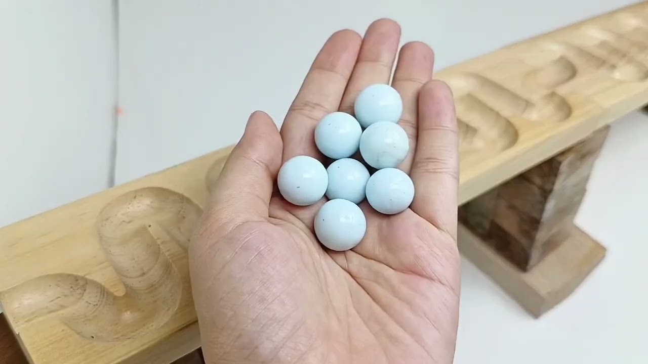 Marble Race ASMR | Haba Wooden Wave Track & Satisfying Sounds