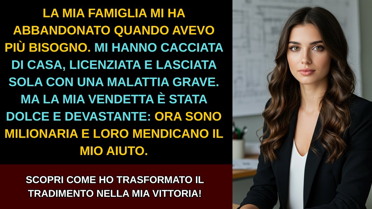 La mia famiglia mi ha abbandonato nel momento peggiore, ma la mia dolce vendetta li ha distrutti