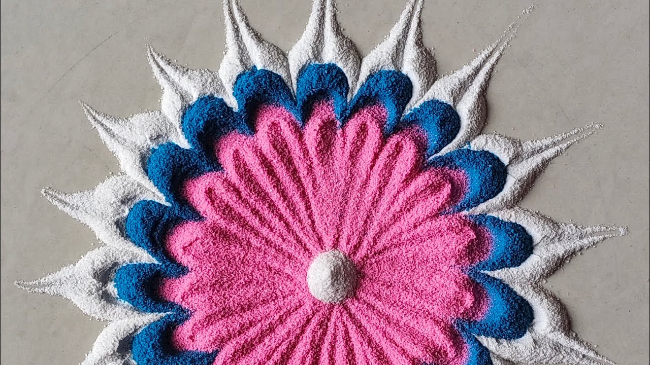 Simple rangoli designs for daily use 🌼🌹
