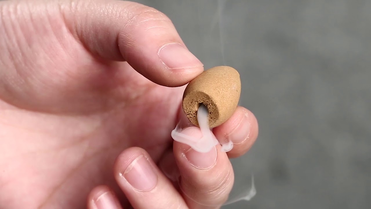 How a Backflow Incense Cone Looks when Lit