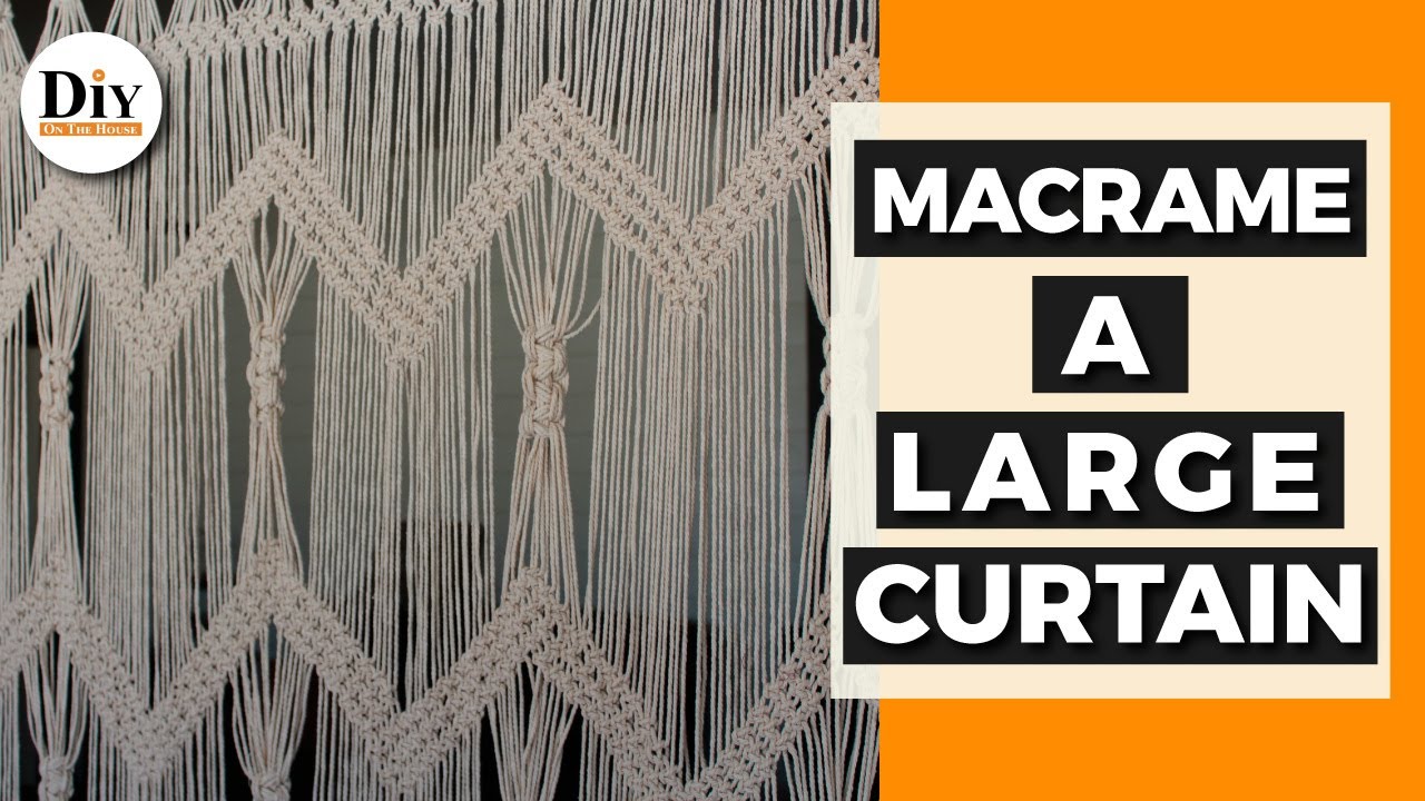 Macrame a Large Curtain - Great Closet Curtain Idea!