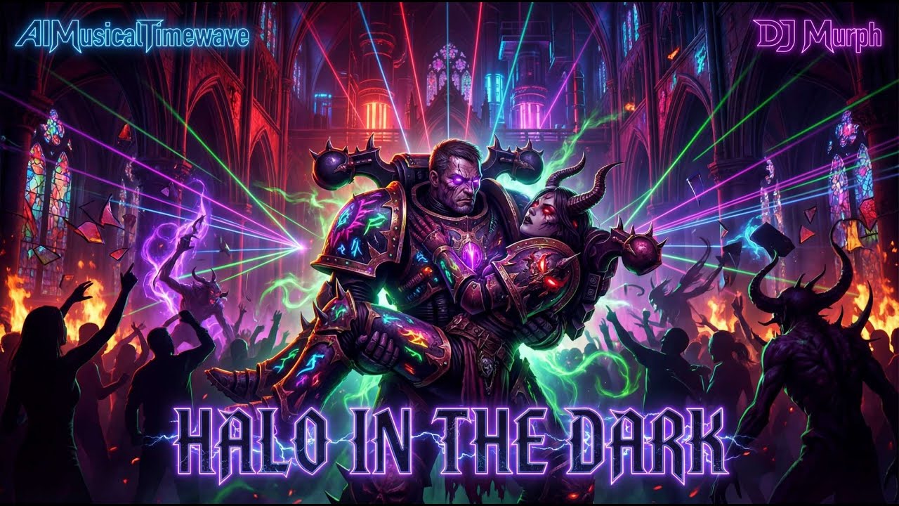 Halo in the Dark — When Space Marines Fall to Chaos | Neon Warhammer Club Anthem #warhammer40k