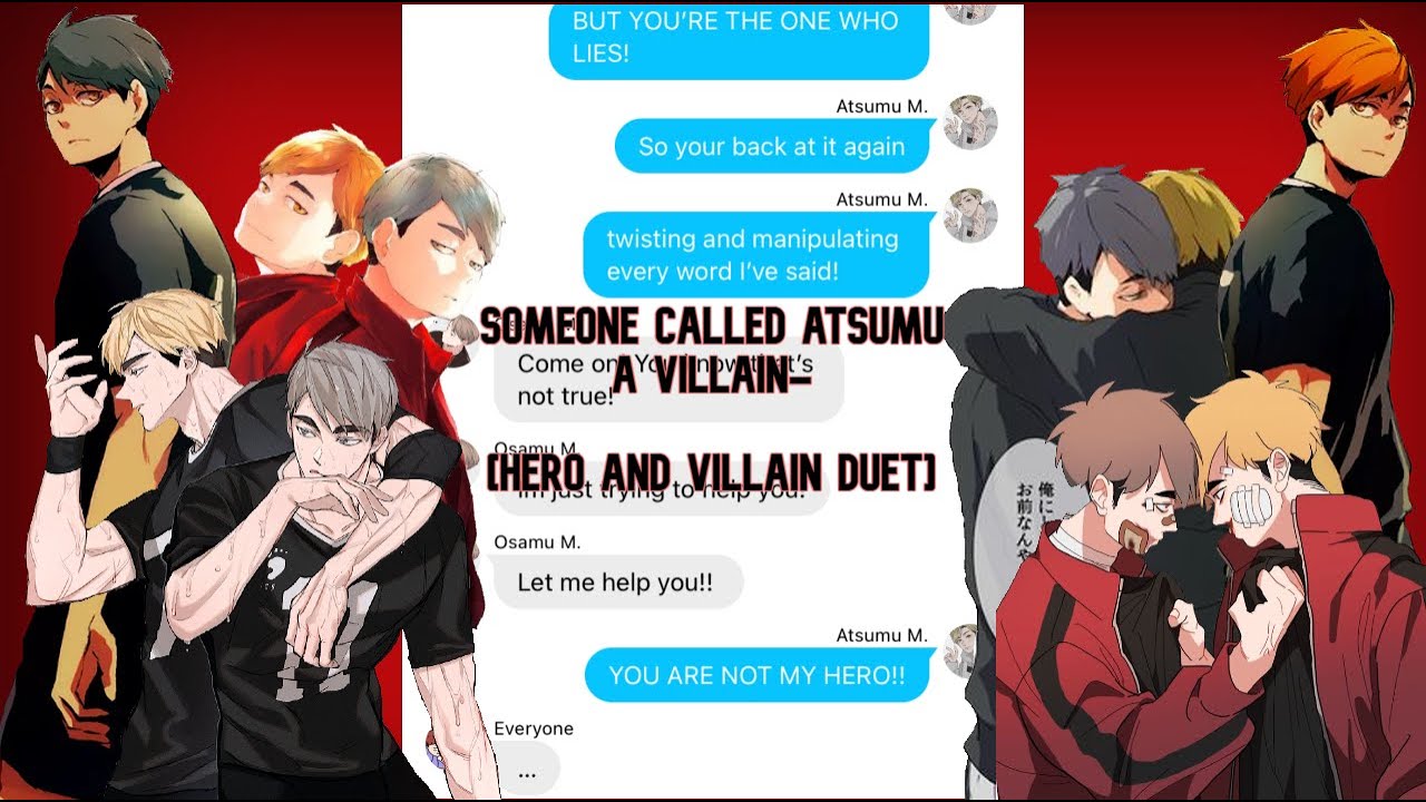 Someone Called Atsumu a Villain- || Haikyuu Lyric Prank || Hero And Villain Duet ||