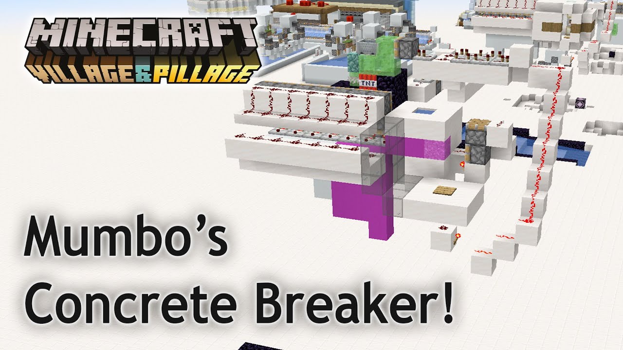 How to build Mumbo Jumbo's Concrete Breaker! (Minecraft Tutorial, 1.14, 1.15)