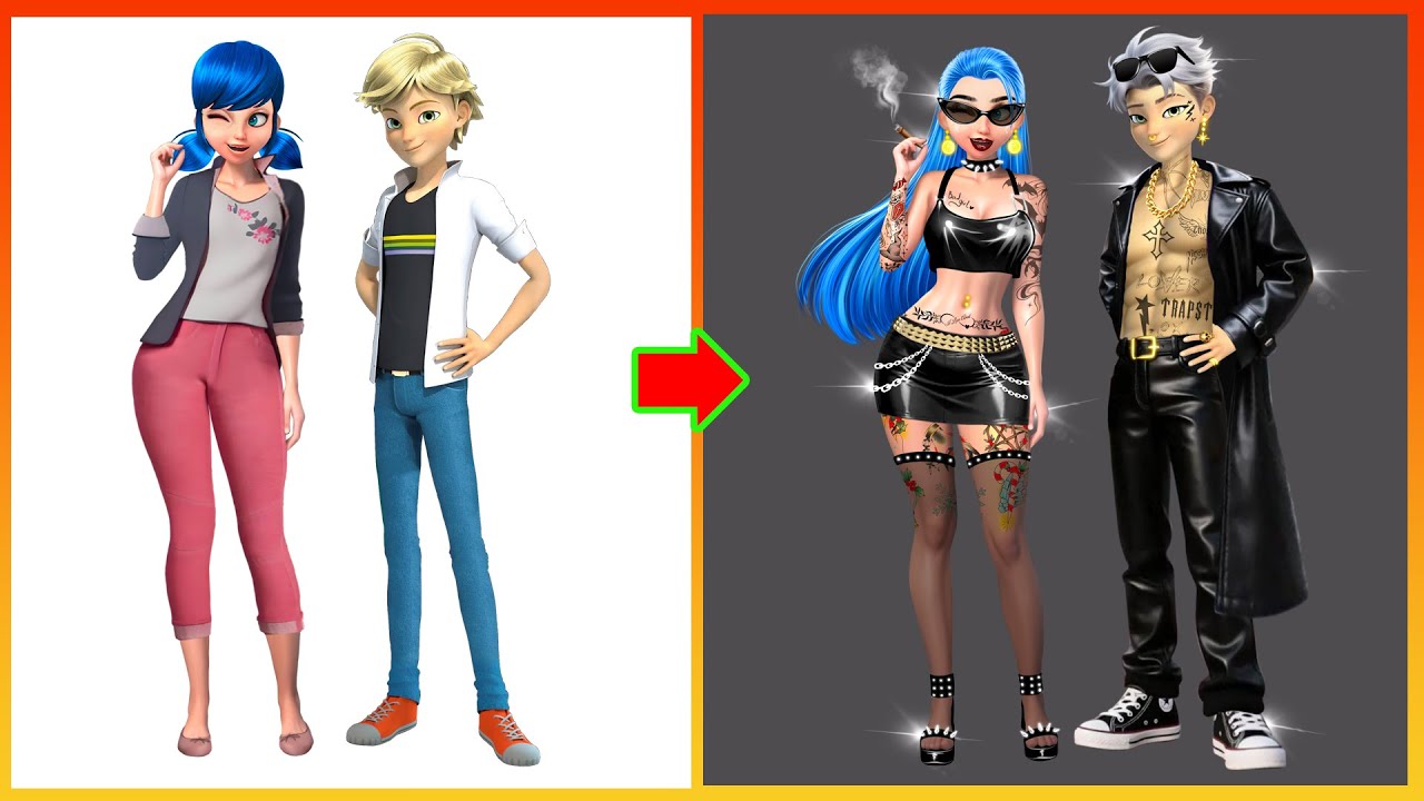 Miraculous Ladybug Catnoir Glow Up Bad Girl, Bad Boy - Miraculous Transformation
