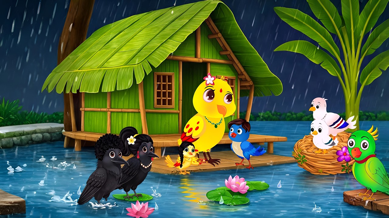 छोटी चिड़िया की बहादुरी | चील रह गई हैरान |Komal Chidiya Ka Ghar Kahani |Komal Chidiya Wala Cartoon