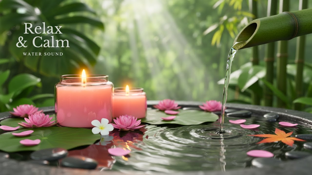 Bamboo Water Fountain 24/7 🌿 自然の音とともに音楽をリラックス バンブーウォーターファウンテン