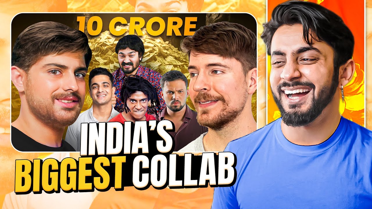 Carryminati's MR BEAST PARODY 🤑 Ft. INDIAN CREATORS | Adit Minocha Reacts