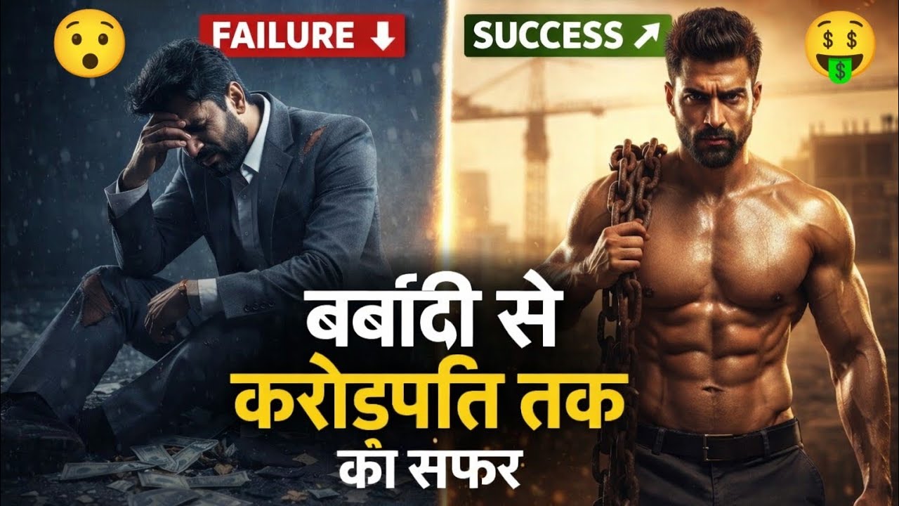 बर्बादी से करोड़पति🤑 तक | खाली हाथ से लोहे का संकल्प  The Iron Will#motivation #video 