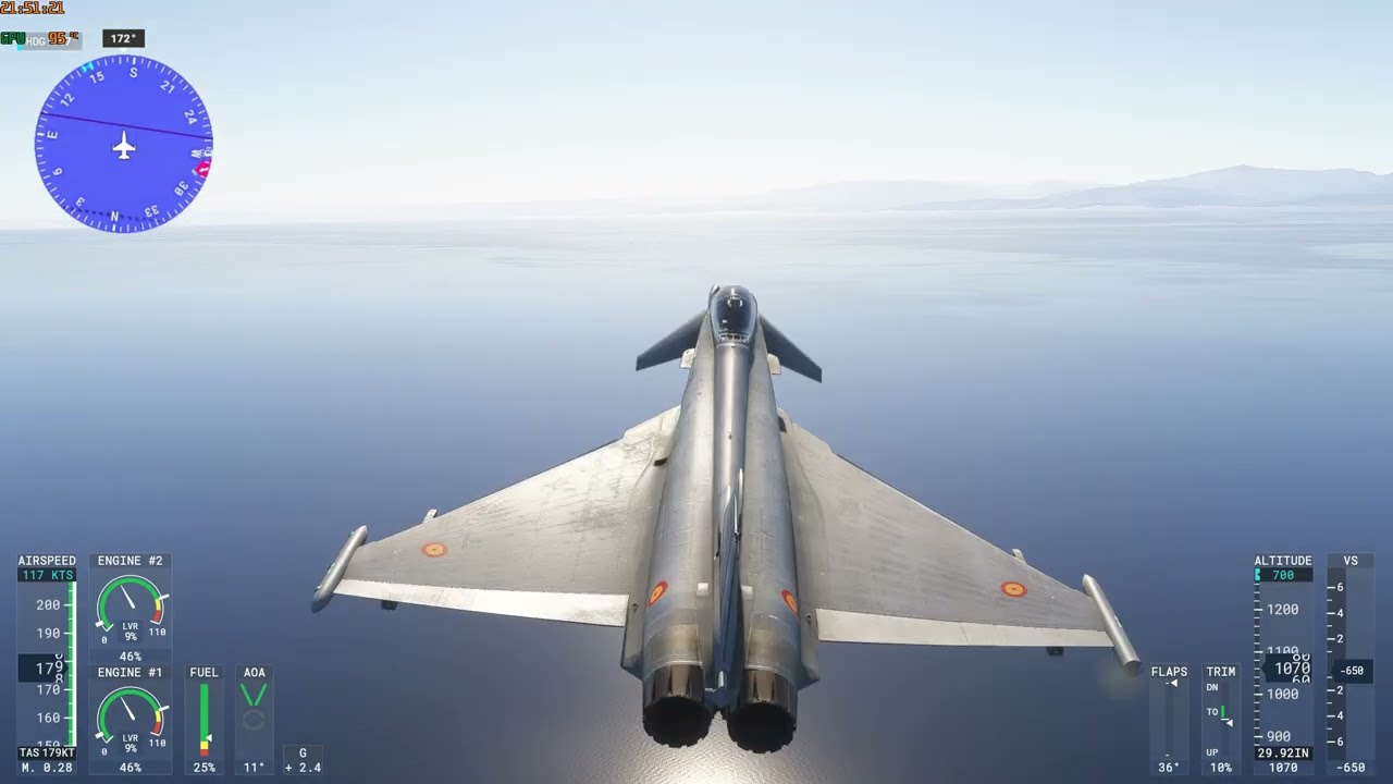 MSFS 2024 TEST TYPHOON EUROFIGHTER DE INDIAFOXECHO LABS  CARRIER EN GIBLALTAR 12 ENE 2026 HD1080 61