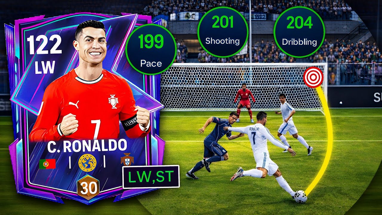 122 Ovr CR7 feels ILLEGAL – MOST OP STRIKER in FC Mobile 🤯