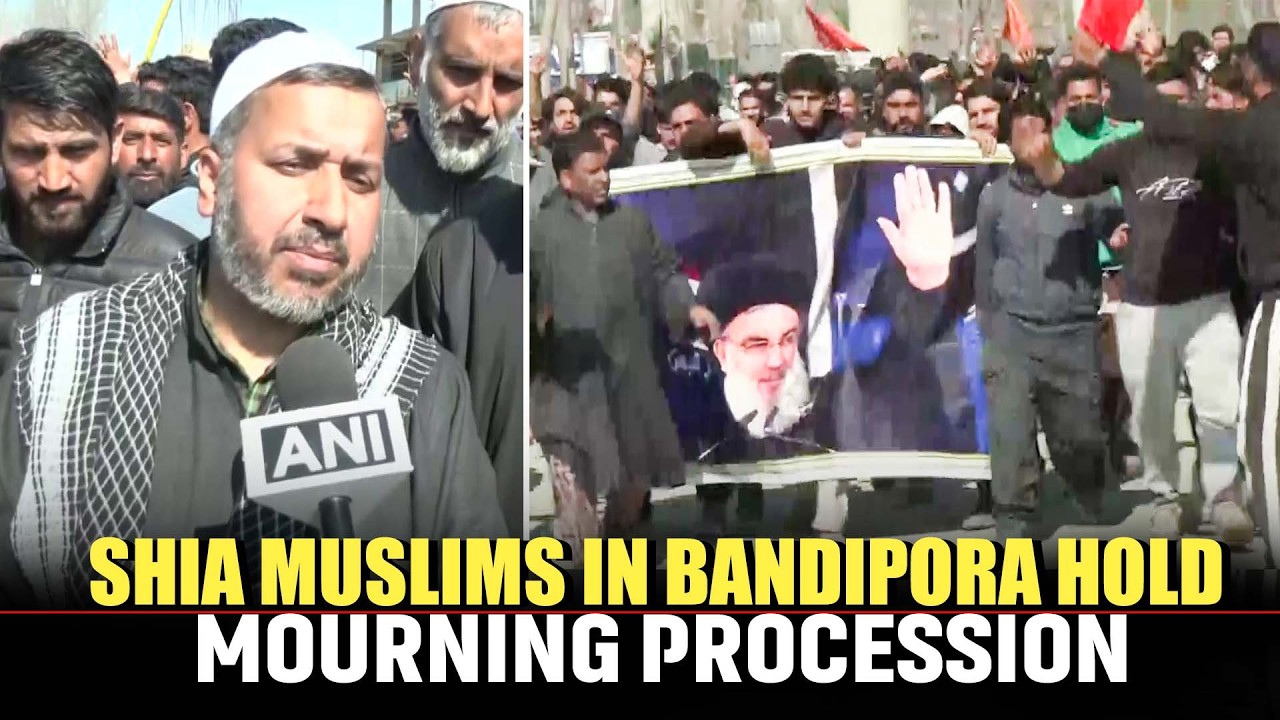 Hundreds of Shai Muslims take procession in Bandipora against the killing of Iran’s Khamenei|Israel