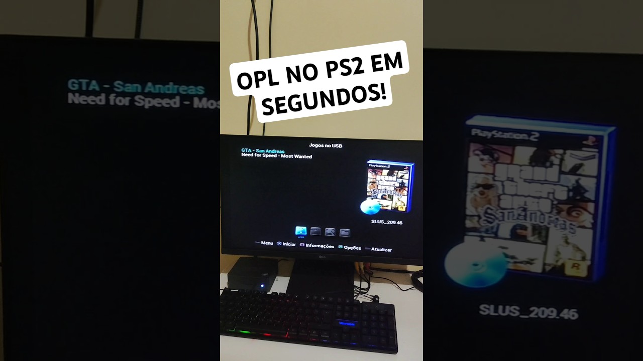Como instalar o OPL no PS2 em segundos! 🎮 #shorts #gamer #playstationgamer