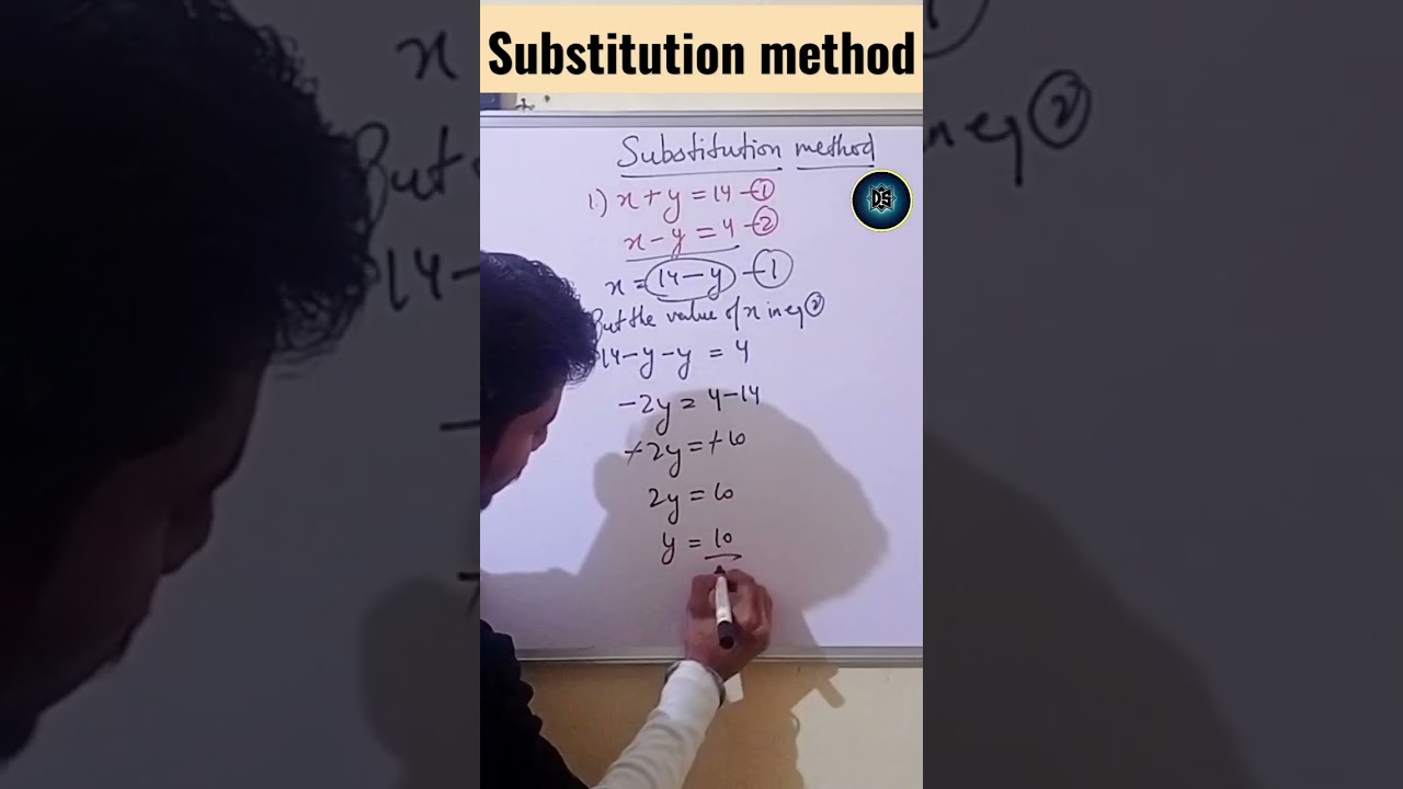 Substitution method (linear equation in two variable) class 10th Ex-3.3 #educational #dogra #learn