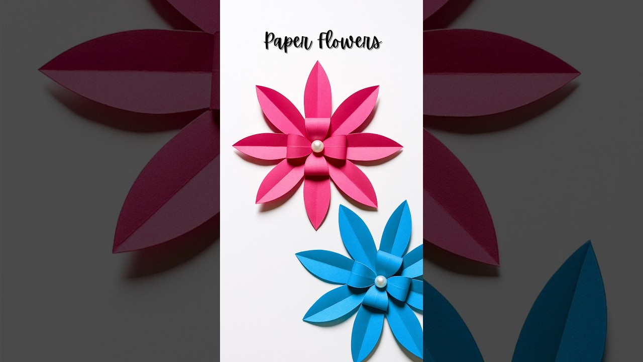 कागज़ के फूल कैसे बनाएँ | कागज़ से फूल बनाना 🌸 #shorts #paperflower