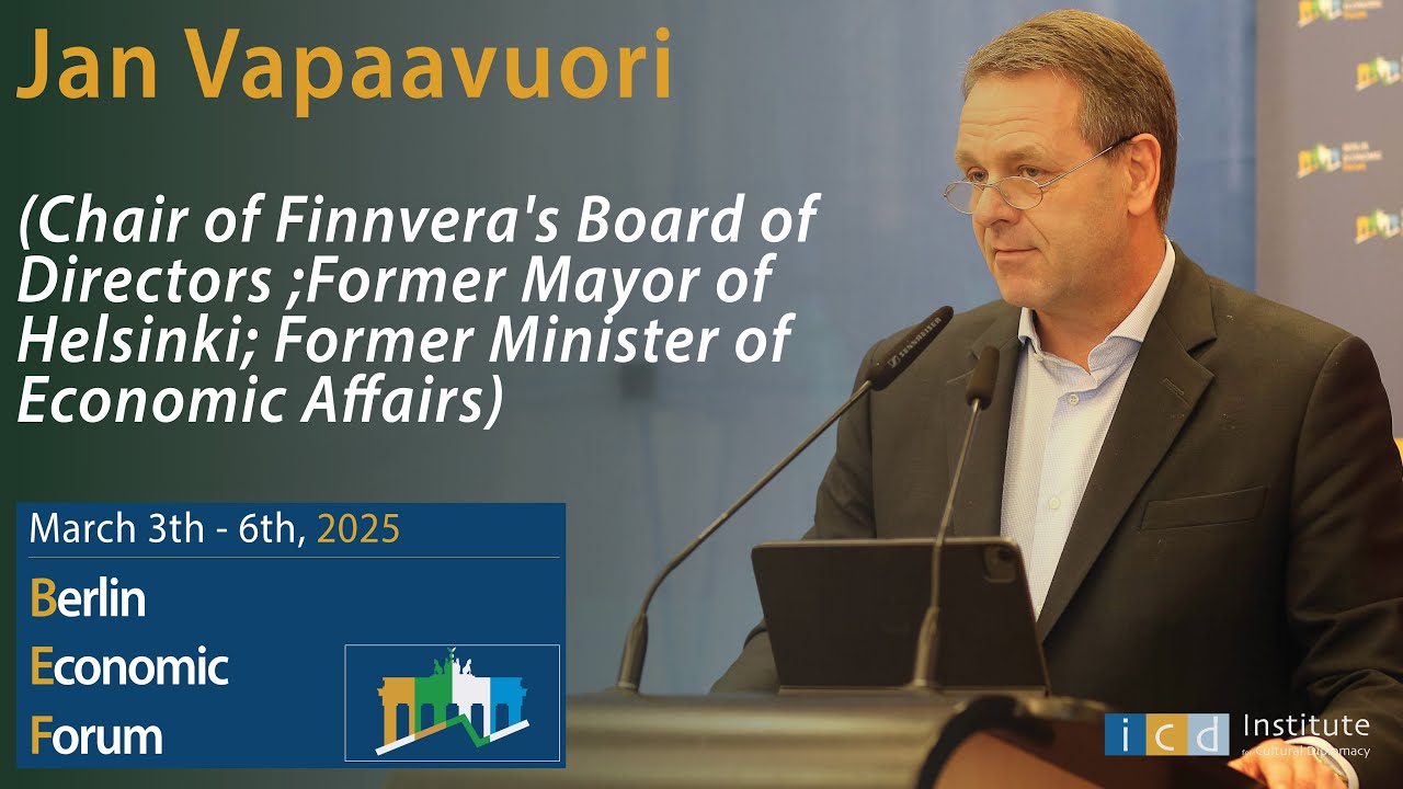Jan Vapaavuori (Mayor of Helsinki, 2017-21; Minister of Economic Affairs of Finland 2012-15)