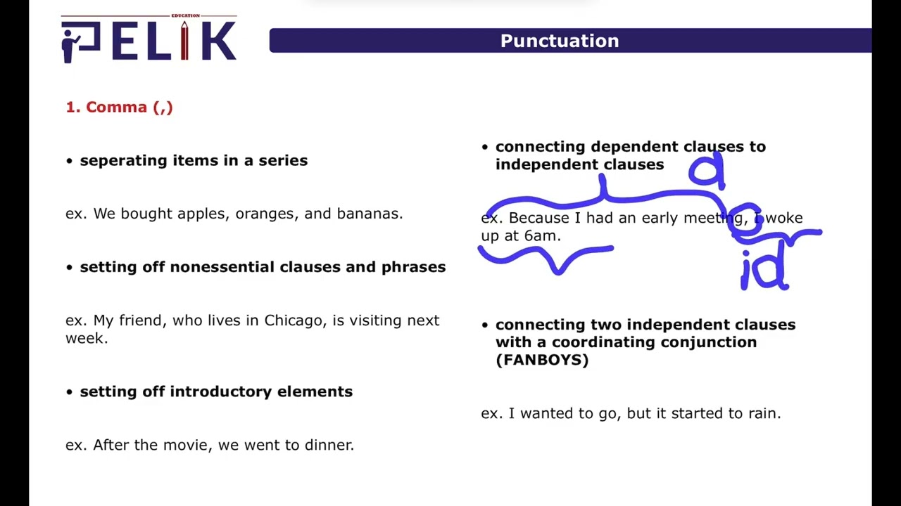 SAT English - How to Use Comma - Virgül Kullanımı