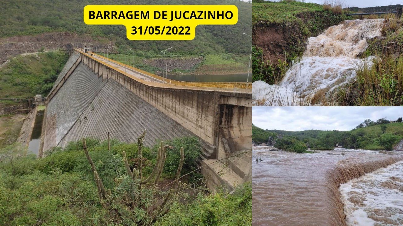 BARRAGEM DE JUCAZINHO APÔS FORTES CHUVAS E CHEIAS EM RIACHOS 31/05/2022