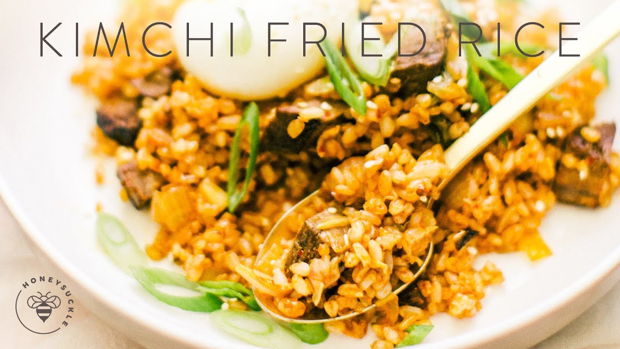 KIMCHI FRIED RICE with Leftovers | HONEYSUCKLE